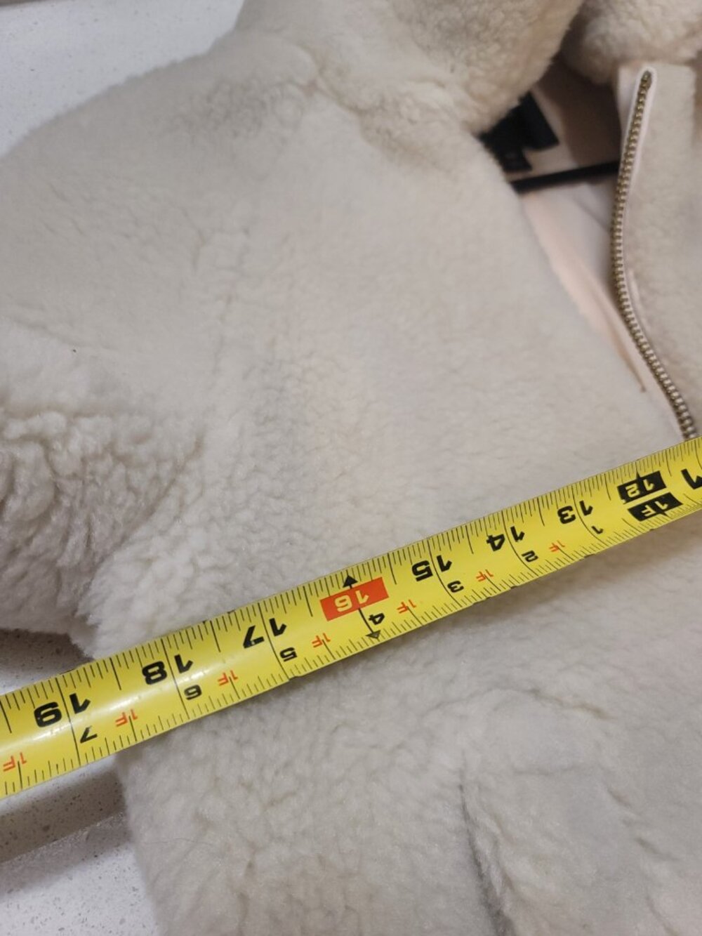 J Crew Sherpa Zip Up Bomber Jacket Cream Faux Shearling Fleece Womens Xs - Picture 7 of 7